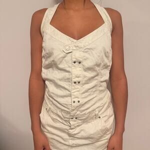 Diesel off white mini dress